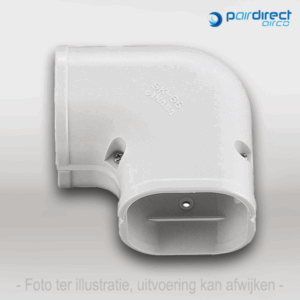 Platte lange bocht 90° SK-77-W Wit