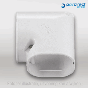 Platte korte bocht 90° SKM-77-W Wit
