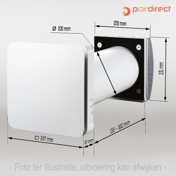 Decentrale WTW unit - TwinFresh Atmo Mini - Afbeelding 2