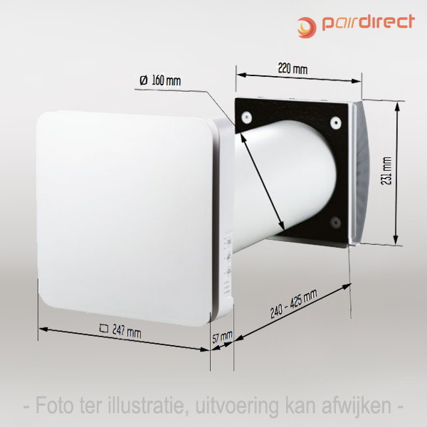 Decentrale WTW unit - TwinFresh Atmo - Afbeelding 2