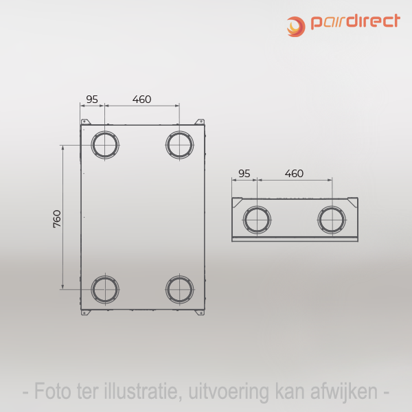Centrale WTW unit - Vents Uni - rechter uitvoering - Afbeelding 3