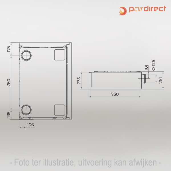 Decentrale WTW unit - Vents Uni MAX E - Afbeelding 3