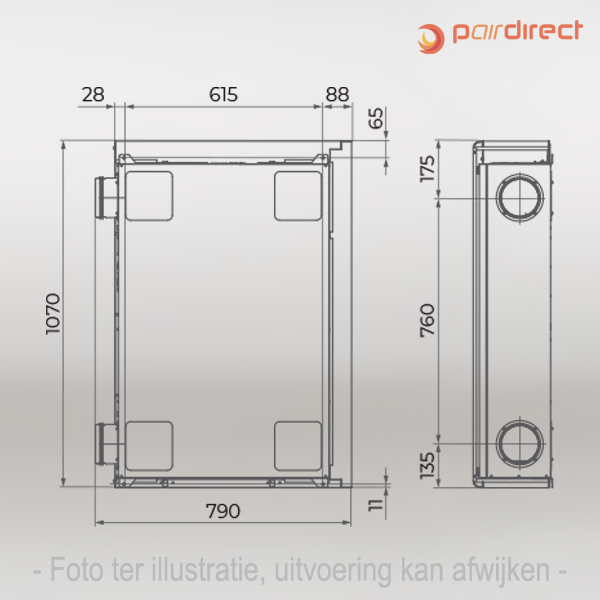 Decentrale WTW unit - Vents Uni MAX E - Afbeelding 2