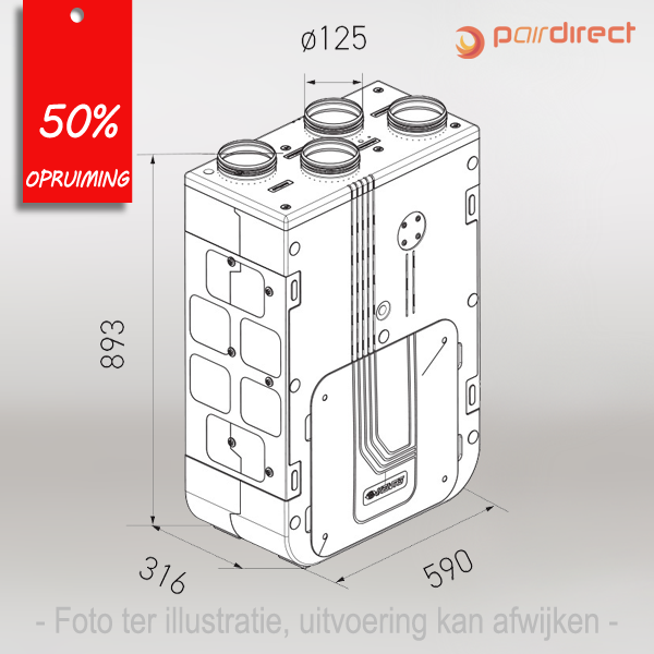 Centrale WTW unit - Vents VUT 270 V5B-EC-A14 - Afbeelding 2
